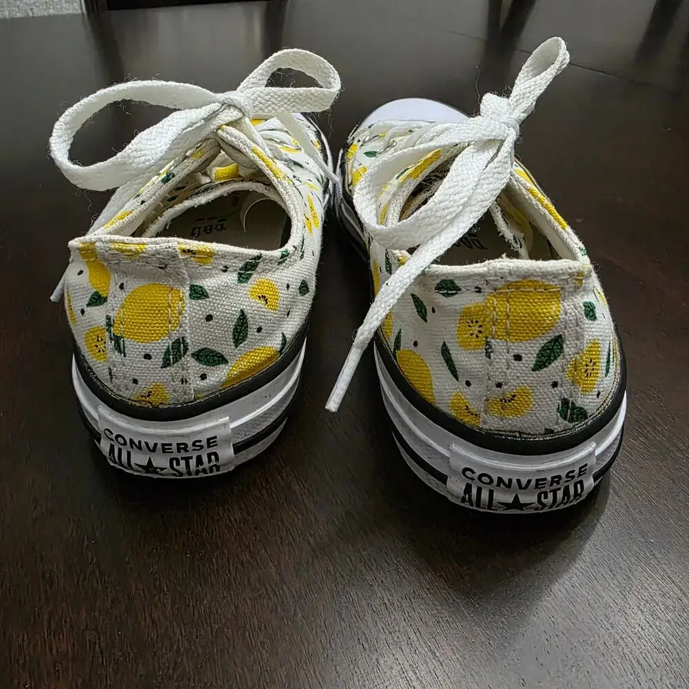 Converse All Star Low Lace Up Lemon Sneakers Size 1